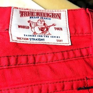 Red True Religion jeans 36×32